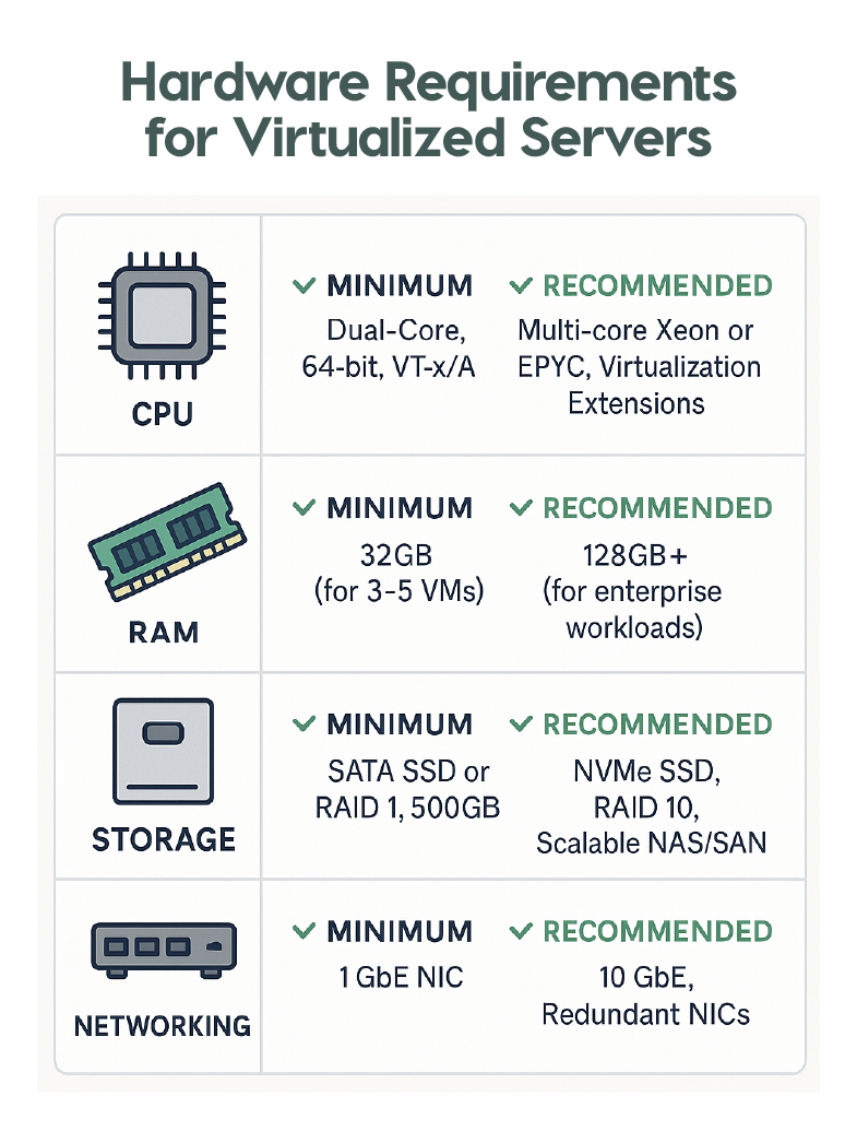 virtualization requirements